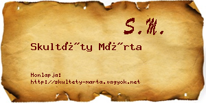 Skultéty Márta névjegykártya
